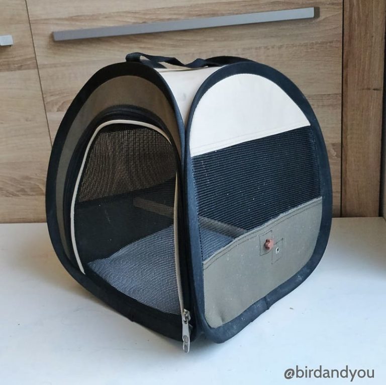Sac De Transport Pour Oiseaux 33x23x21 Cm - Avec Perchoir Et Bols, Filet Respirant, Pour Perruches Ou Petits Animaux